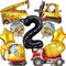 Construction Truck Balloons Party Supplies for Boys 2nd Birthday